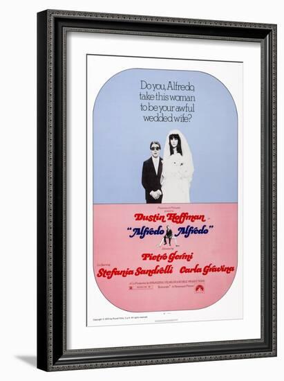 Alfredo, Alfredo, from Left: Dustin Hoffman, Stefania Sandrelli, 1972-null-Framed Art Print