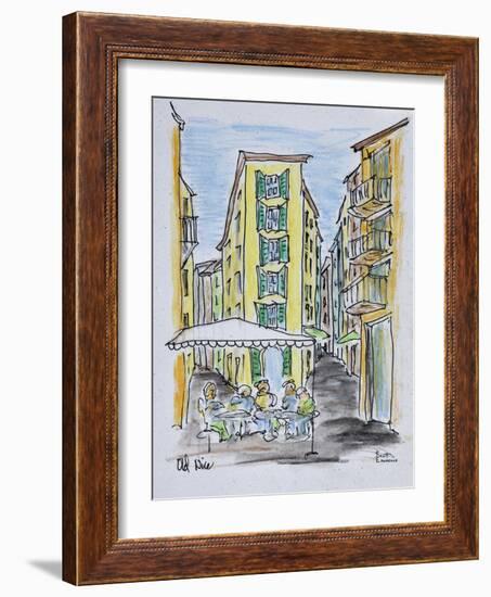 Alfresco dining in Old Nice, Nice, France-Richard Lawrence-Framed Photographic Print