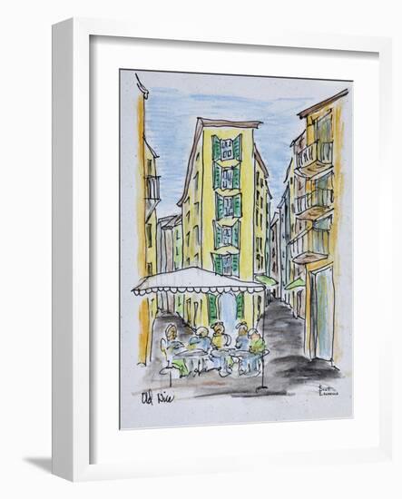 Alfresco dining in Old Nice, Nice, France-Richard Lawrence-Framed Photographic Print