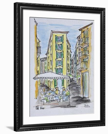 Alfresco dining in Old Nice, Nice, France-Richard Lawrence-Framed Photographic Print