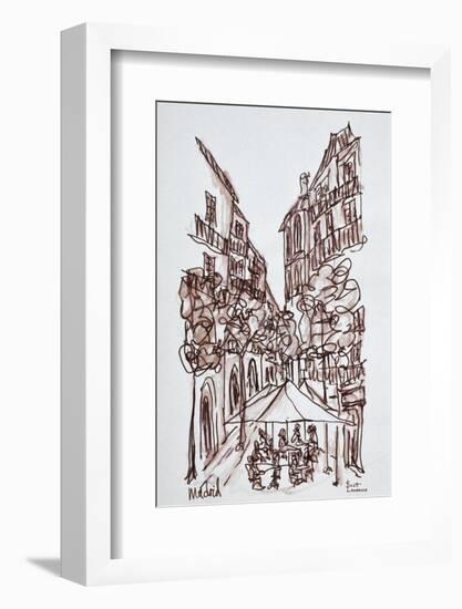 Alfresco dining in the evening, Madrid, Spain-Richard Lawrence-Framed Photographic Print