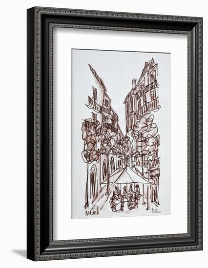 Alfresco dining in the evening, Madrid, Spain-Richard Lawrence-Framed Photographic Print