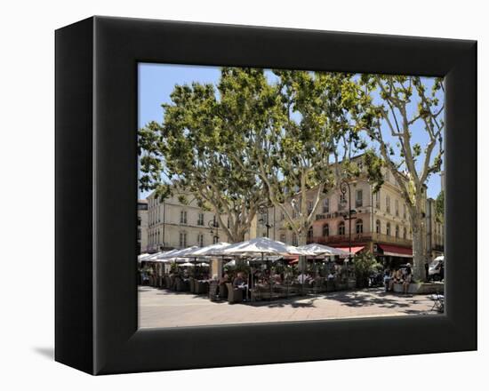 Alfresco Restaurants, Place De L'Horloge, Avignon, Provence, France, Europe-Peter Richardson-Framed Premier Image Canvas