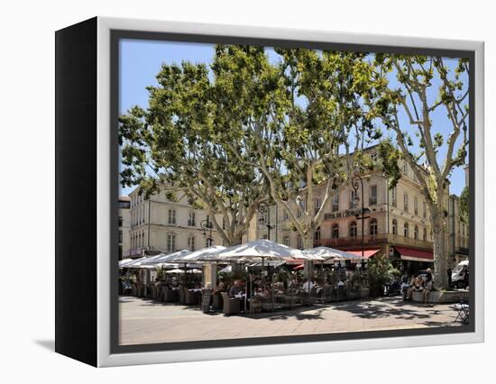 Alfresco Restaurants, Place De L'Horloge, Avignon, Provence, France, Europe-Peter Richardson-Framed Premier Image Canvas