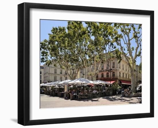 Alfresco Restaurants, Place De L'Horloge, Avignon, Provence, France, Europe-Peter Richardson-Framed Photographic Print