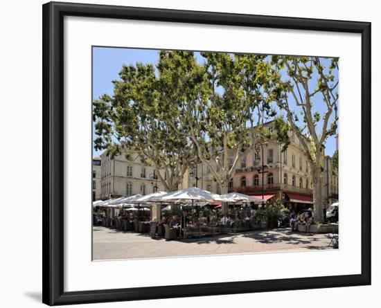 Alfresco Restaurants, Place De L'Horloge, Avignon, Provence, France, Europe-Peter Richardson-Framed Photographic Print