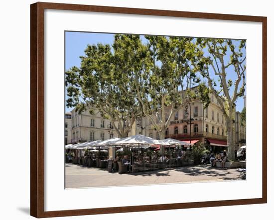 Alfresco Restaurants, Place De L'Horloge, Avignon, Provence, France, Europe-Peter Richardson-Framed Photographic Print