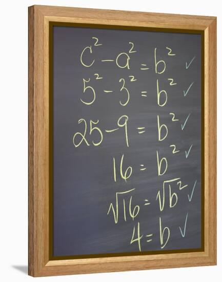 Algebra Equation on Blackboard-null-Framed Premier Image Canvas