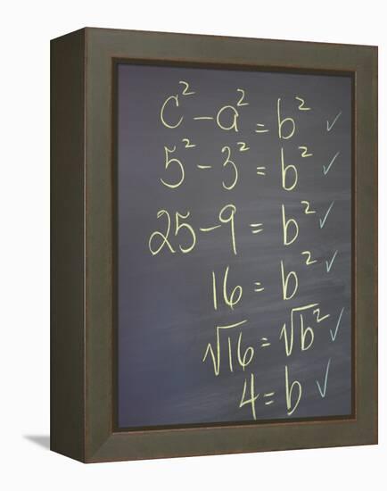 Algebra Equation on Blackboard-null-Framed Premier Image Canvas