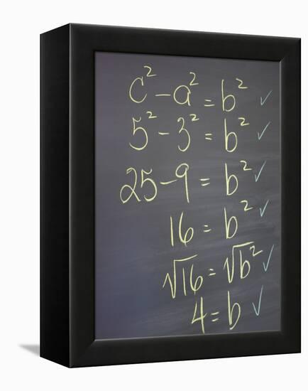 Algebra Equation on Blackboard-null-Framed Premier Image Canvas