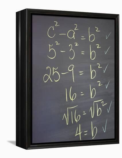 Algebra Equation on Blackboard-null-Framed Premier Image Canvas