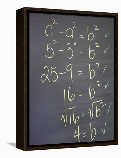 Algebra Equation on Blackboard-null-Framed Premier Image Canvas