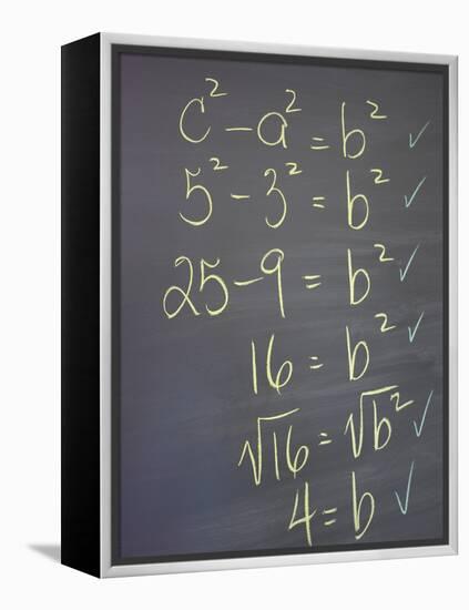 Algebra Equation on Blackboard-null-Framed Premier Image Canvas