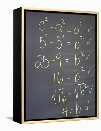 Algebra Equation on Blackboard-null-Framed Premier Image Canvas