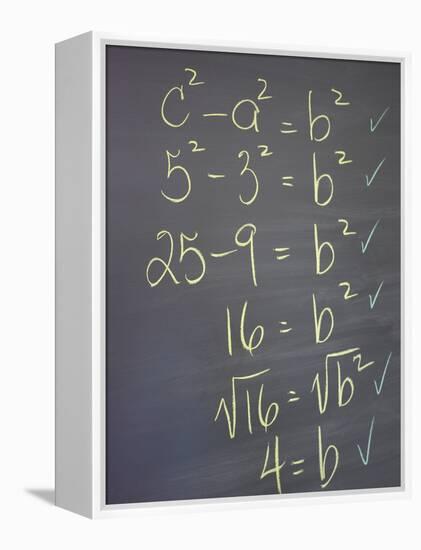 Algebra Equation on Blackboard-null-Framed Premier Image Canvas