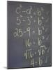 Algebra Equation on Blackboard-null-Mounted Photographic Print