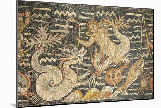 Algeria, Djemila, Detail of Boy Riding a Dolphin in Mosaic Work Depicting Venus at Her Toilet-null-Mounted Giclee Print