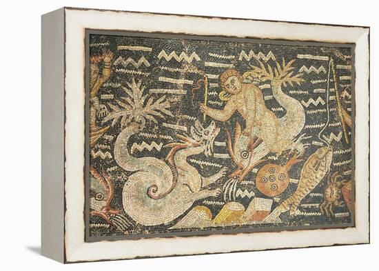 Algeria, Djemila, Detail of Boy Riding a Dolphin in Mosaic Work Depicting Venus at Her Toilet-null-Framed Premier Image Canvas