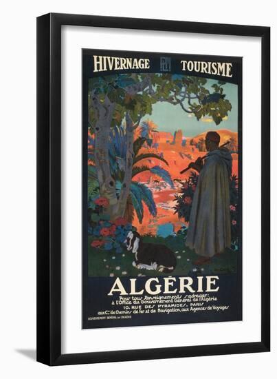 Algeria Travel Poster-null-Framed Premium Giclee Print