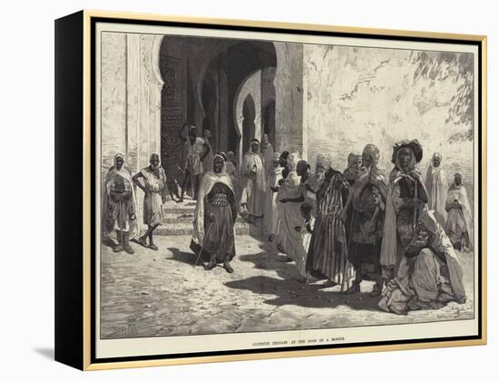 Algerine Beggars at the Door of a Mosque-Charles Auguste Loye-Framed Premier Image Canvas