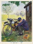 "The Finest of All Hobbies", a Boy Tinkers with His Motor Bike-Algernon Fovie-Art Print