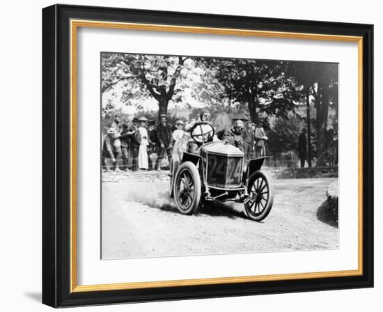 Algernon Guinness Driving a Minerva in the Circuit Des Ardennes, 1907-null-Framed Photographic Print