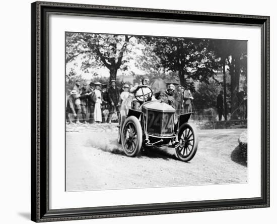 Algernon Guinness Driving a Minerva in the Circuit Des Ardennes, 1907-null-Framed Photographic Print