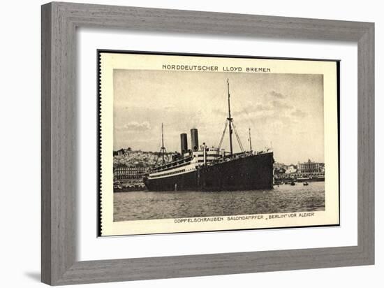 Algier, Norddeutscher Lloyd Bremen, Dampfer Berlin-null-Framed Giclee Print