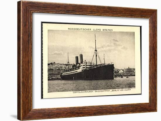 Algier, Norddeutscher Lloyd Bremen, Dampfer Berlin-null-Framed Giclee Print