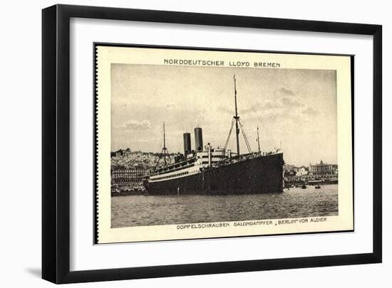 Algier, Norddeutscher Lloyd Bremen, Dampfer Berlin-null-Framed Giclee Print