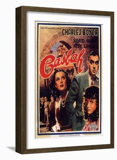 Algiers, Belgian Movie Poster, 1938-null-Framed Art Print