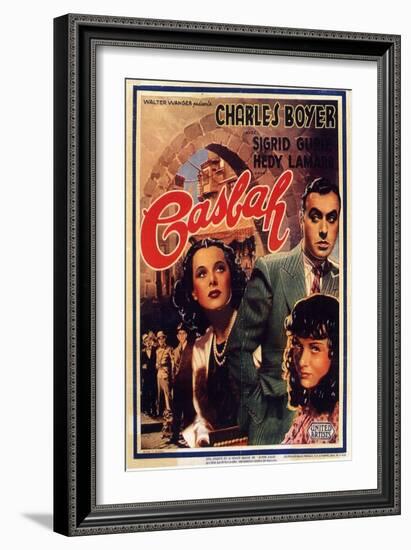 Algiers, Belgian Movie Poster, 1938-null-Framed Art Print