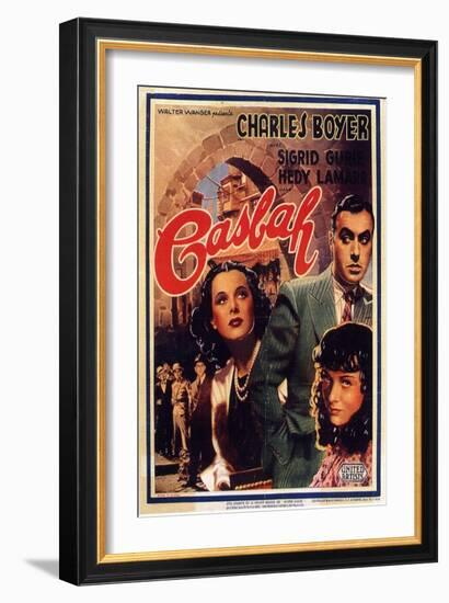 Algiers, Belgian Movie Poster, 1938-null-Framed Art Print