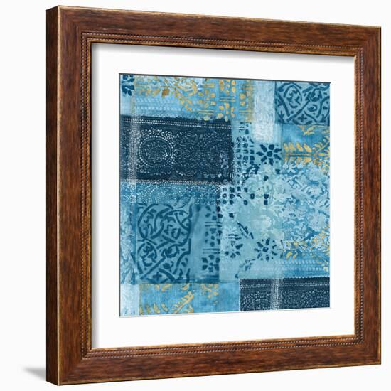 Alhambra II Indigo-Hugo Wild-Framed Art Print