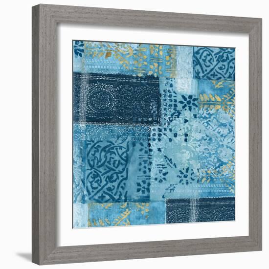 Alhambra II Indigo-Hugo Wild-Framed Art Print