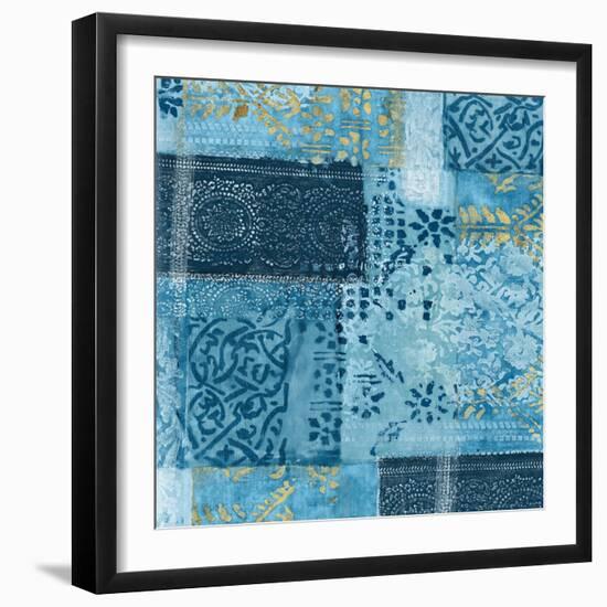 Alhambra II Indigo-Hugo Wild-Framed Art Print