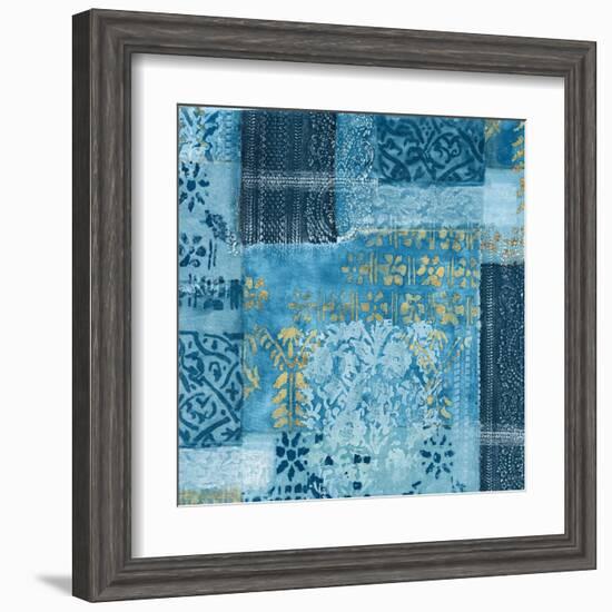 Alhambra III Indigo-Hugo Wild-Framed Art Print