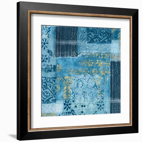 Alhambra III Indigo-Hugo Wild-Framed Art Print