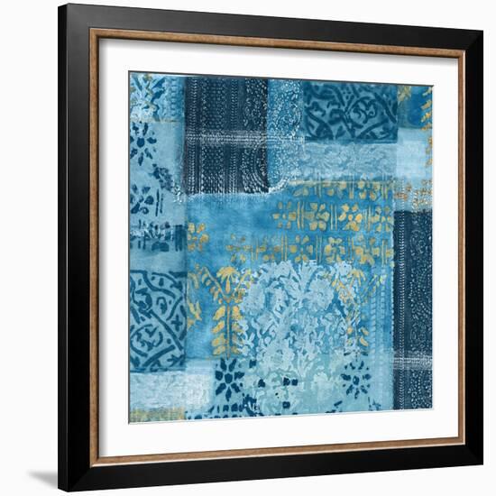 Alhambra III Indigo-Hugo Wild-Framed Art Print