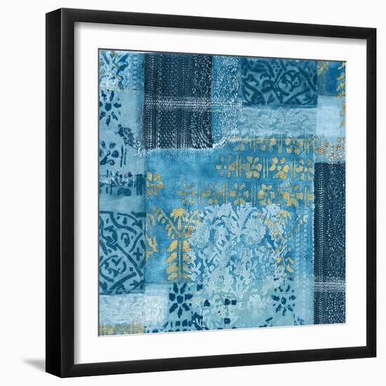 Alhambra III Indigo-Hugo Wild-Framed Art Print