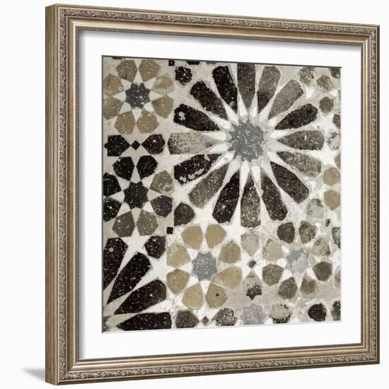 Alhambra Tile III Neutral-Sue Schlabach-Framed Art Print