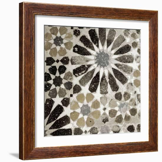 Alhambra Tile III Neutral-Sue Schlabach-Framed Art Print