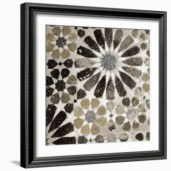 Alhambra Tile III Neutral-Sue Schlabach-Framed Art Print