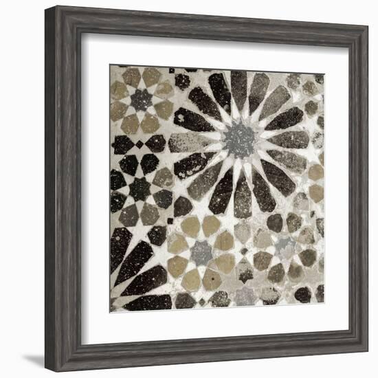 Alhambra Tile III Neutral-Sue Schlabach-Framed Art Print