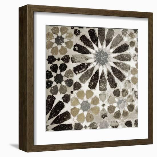 Alhambra Tile III Neutral-Sue Schlabach-Framed Art Print