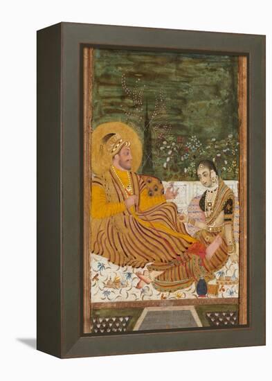 Ali Adil Shah II of Bijapur with a Woman-null-Framed Premier Image Canvas