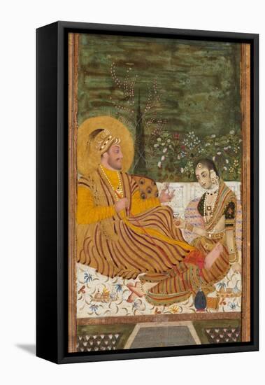 Ali Adil Shah II of Bijapur with a Woman-null-Framed Premier Image Canvas
