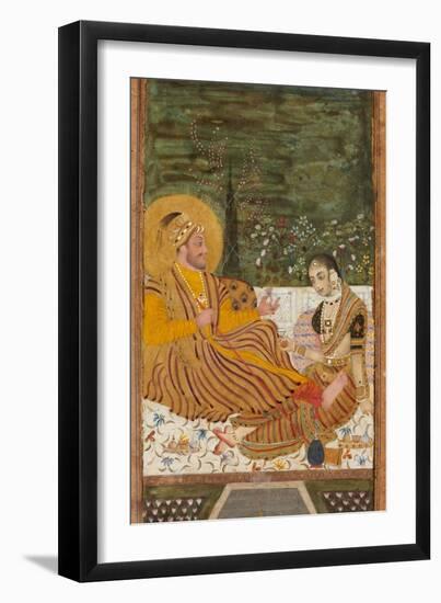 Ali Adil Shah II of Bijapur with a Woman-null-Framed Giclee Print