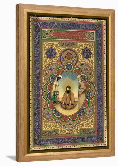 Ali and His Sons Hasan and Husayn with Ali's Companions-null-Framed Premier Image Canvas