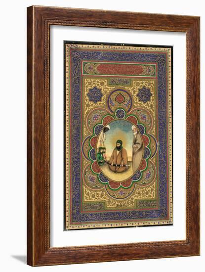 Ali and His Sons Hasan and Husayn with Ali's Companions-null-Framed Giclee Print